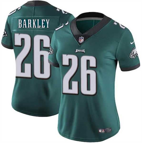 Womens Philadelphia Eagles #26 Saquon Barkley Green Vapor Untouchable Limited Stitched Football Jersey Dzhi